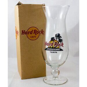 Hard Rock Cafe Tampa Hurricane Glass 18oz 9.25" Tall w/Box